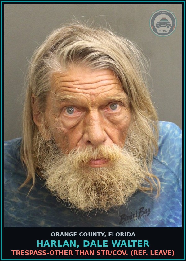 Booking mugshot of HARLAN, DALE WALTER in Orange County