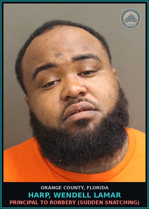 Booking mugshot of HARP, WENDELL LAMAR in Orange County