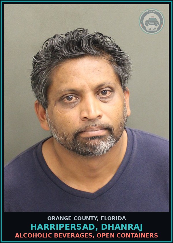 Booking mugshot of HARRIPERSAD, DHANRAJ in Orange County