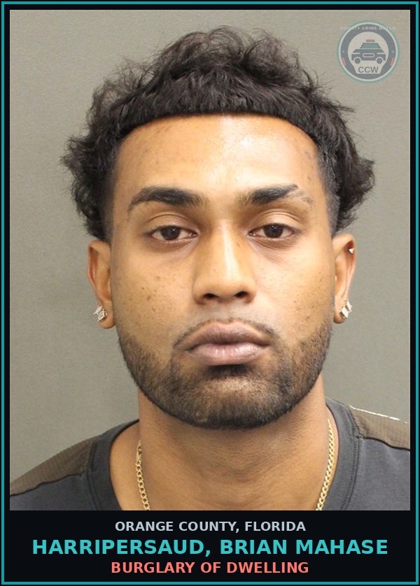 Booking mugshot of HARRIPERSAUD, BRIAN MAHASE in Orange County