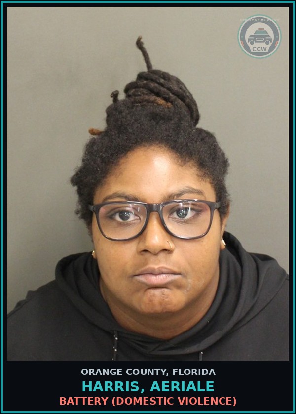 Booking mugshot of HARRIS, AERIALE in Orange County