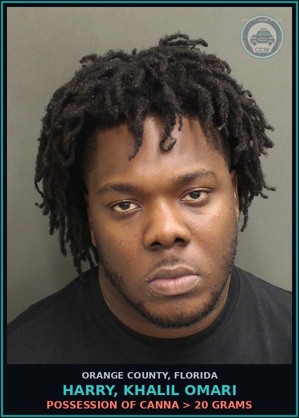 Booking mugshot of HARRY, KHALIL OMARI in Orange County