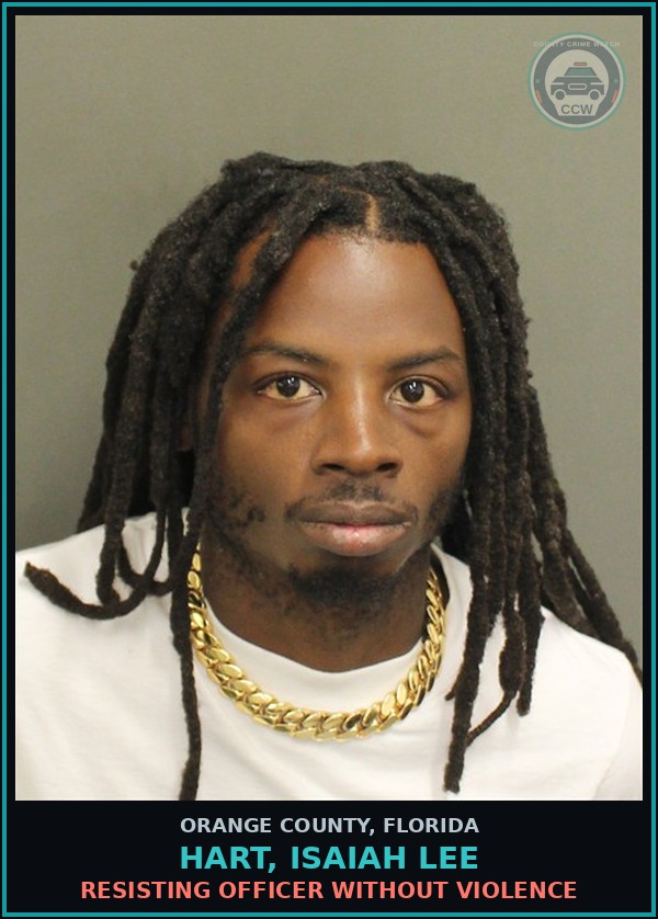 Booking mugshot of HART, ISAIAH LEE in Orange County