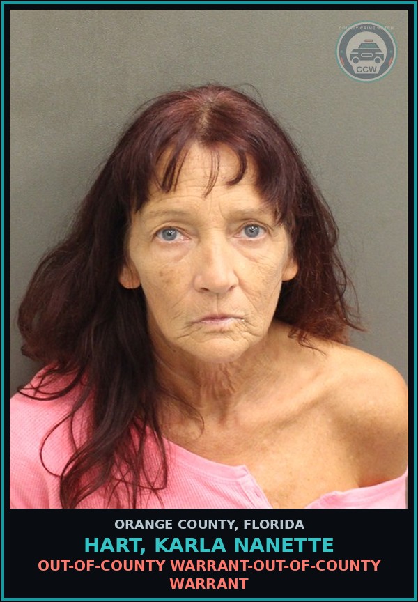 Booking mugshot of HART, KARLA NANETTE in Orange County