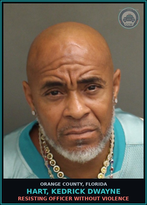 Booking mugshot of HART, KEDRICK DWAYNE in Orange County