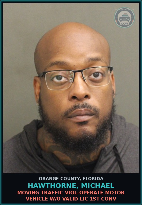 Booking mugshot of HAWTHORNE, MICHAEL in Orange County
