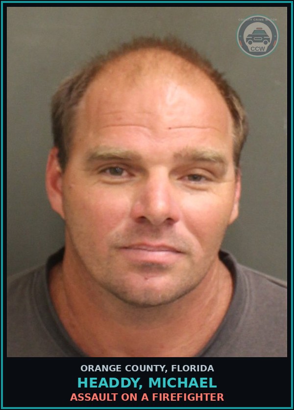 Booking mugshot of HEADDY, MICHAEL in Orange County