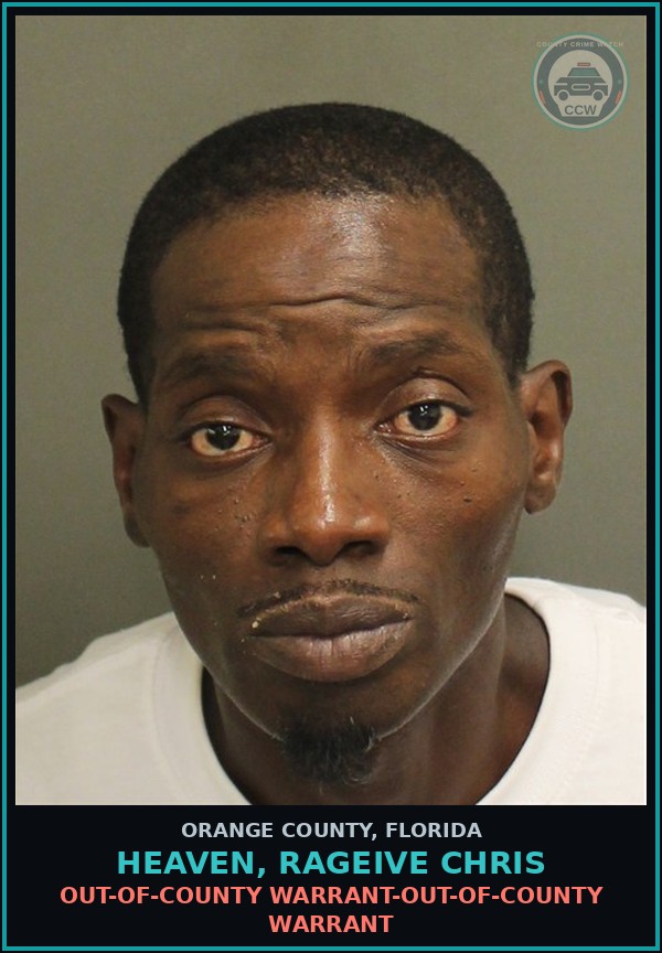 Booking mugshot of HEAVEN, RAGEIVE CHRIS in Orange County