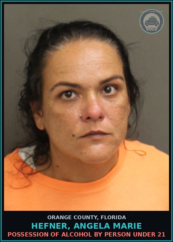 Booking mugshot of HEFNER, ANGELA MARIE in Orange County