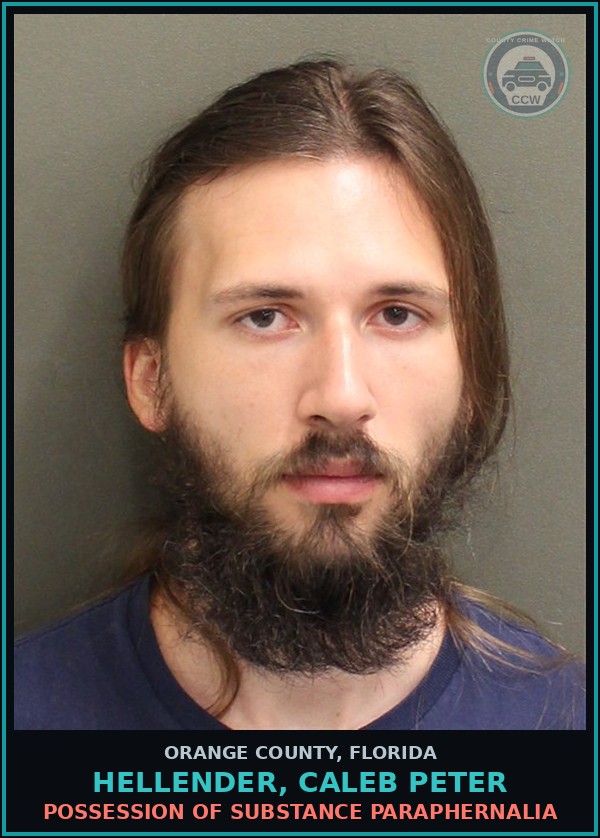 Booking mugshot of HELLENDER, CALEB PETER in Orange County