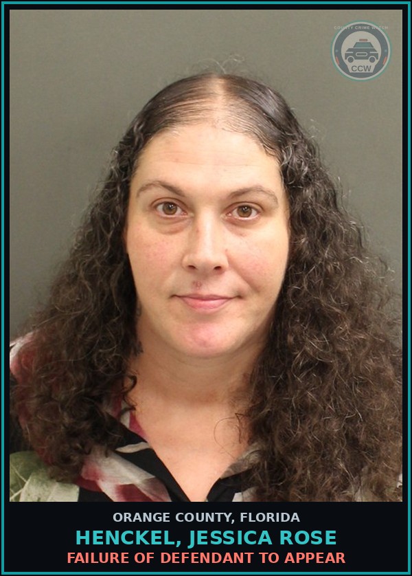 Booking mugshot of HENCKEL, JESSICA ROSE in Orange County