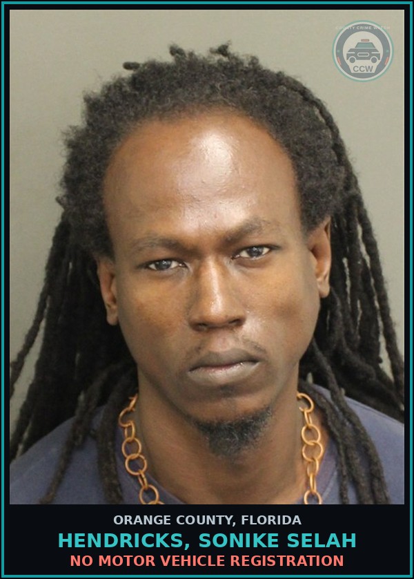 Booking mugshot of HENDRICKS, SONIKE SELAH in Orange County