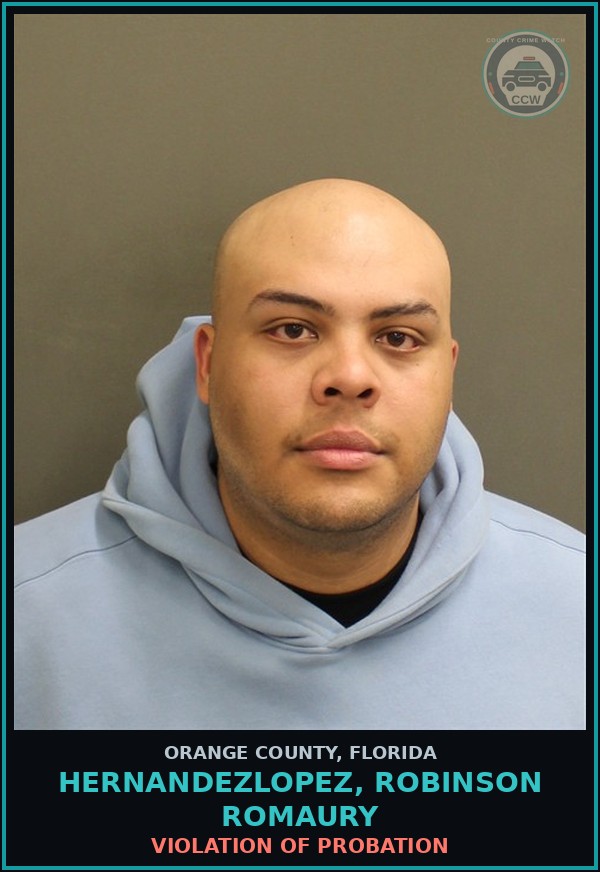 Booking mugshot of HERNANDEZLOPEZ, ROBINSON ROMAURY in Orange County