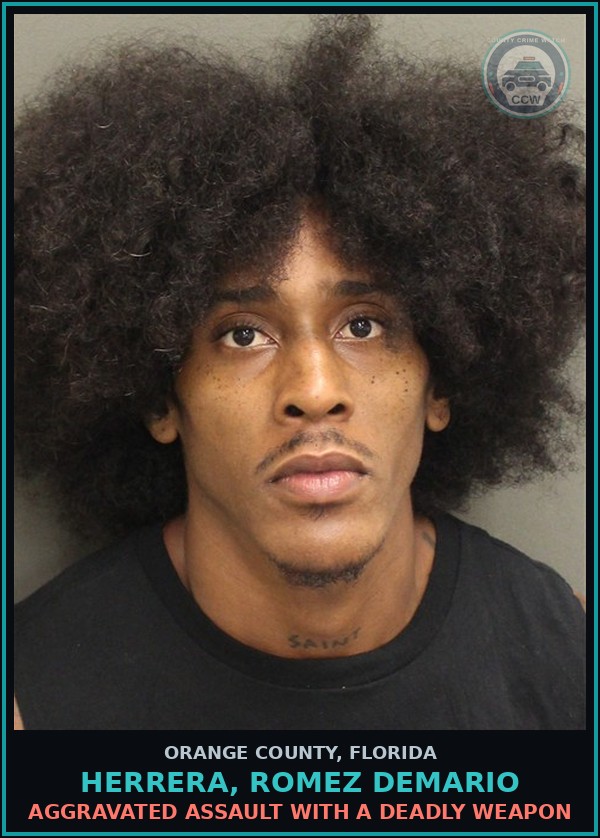 Booking mugshot of HERRERA, ROMEZ DEMARIO in Orange County