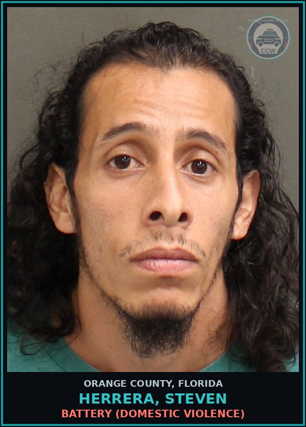 Booking mugshot of HERRERA, STEVEN in Orange County
