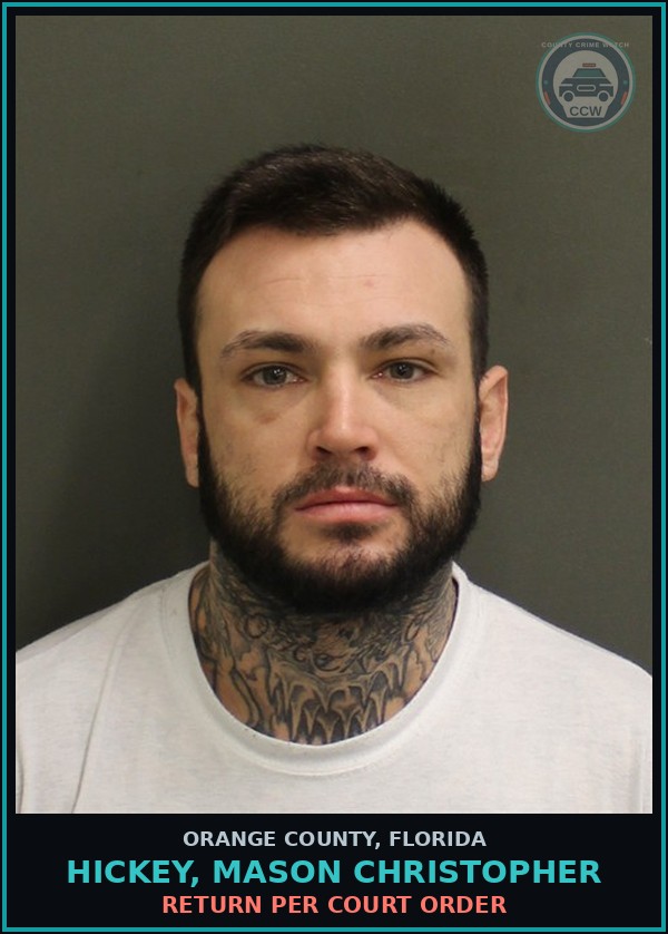 Booking mugshot of HICKEY, MASON CHRISTOPHER in Orange County