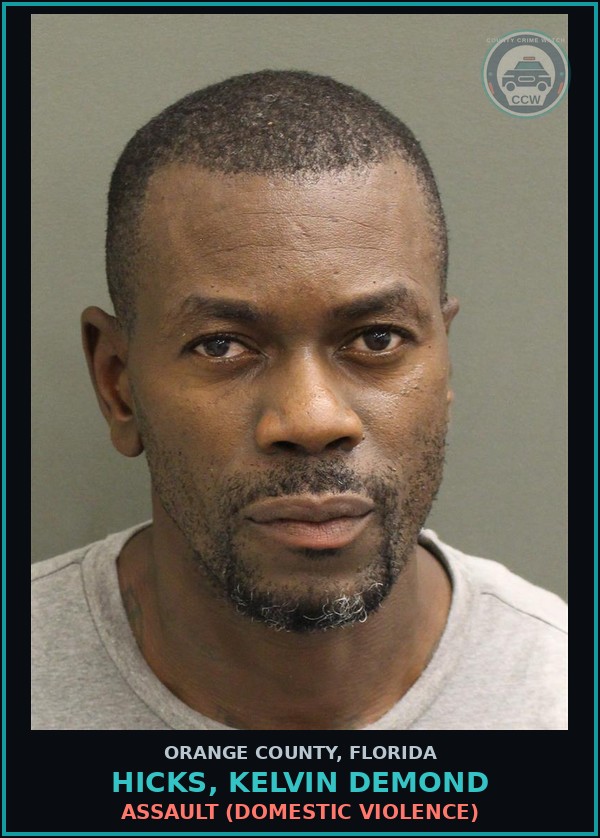 Booking mugshot of HICKS, KELVIN DEMOND in Orange County