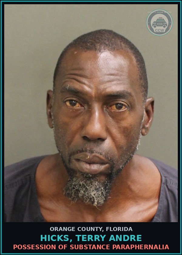 Booking mugshot of HICKS, TERRY ANDRE in Orange County
