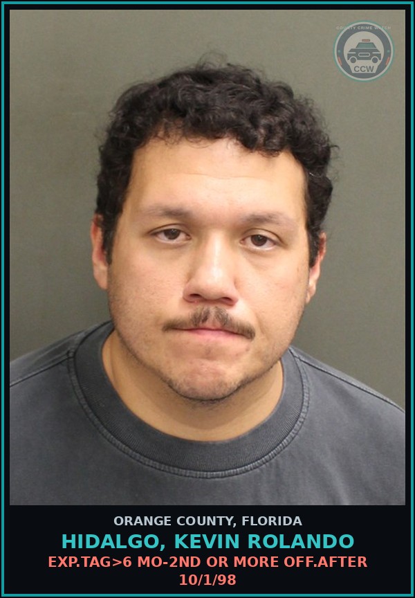Booking mugshot of HIDALGO, KEVIN ROLANDO in Orange County
