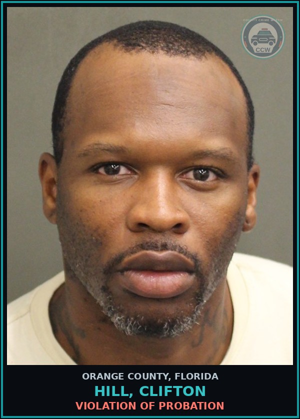 Booking mugshot of HILL, CLIFTON in Orange County