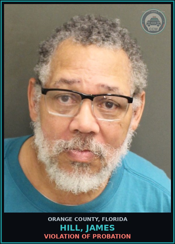 Booking mugshot of HILL, JAMES in Orange County