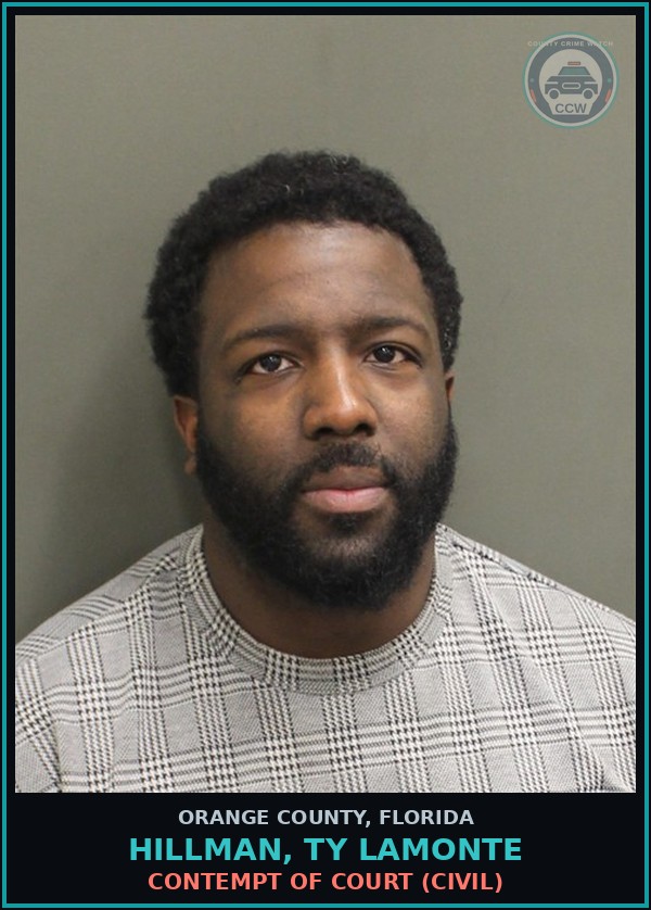 Booking mugshot of HILLMAN, TY LAMONTE in Orange County