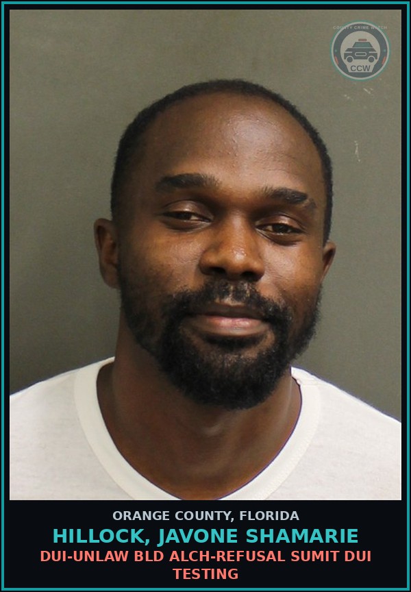 Booking mugshot of HILLOCK, JAVONE SHAMARIE in Orange County