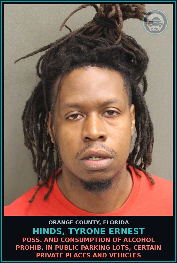 Booking mugshot of HINDS, TYRONE ERNEST in Orange County