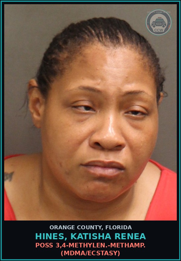 Booking mugshot of HINES, KATISHA RENEA in Orange County