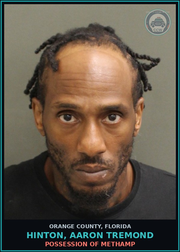 Booking mugshot of HINTON, AARON TREMOND in Orange County