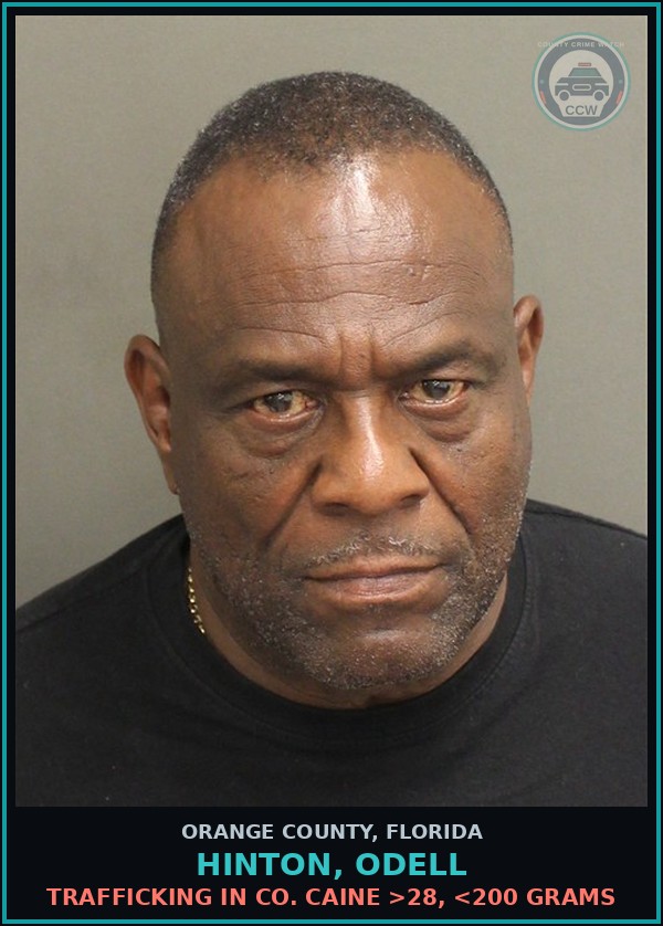 Booking mugshot of HINTON, ODELL in Orange County