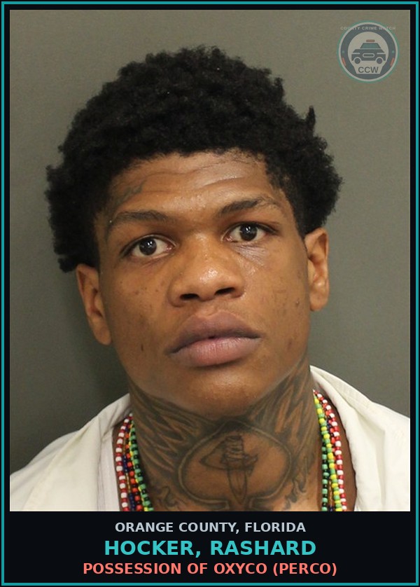 Booking mugshot of HOCKER, RASHARD in Orange County