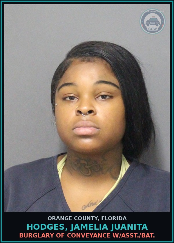 Booking mugshot of HODGES, JAMELIA JUANITA in Orange County