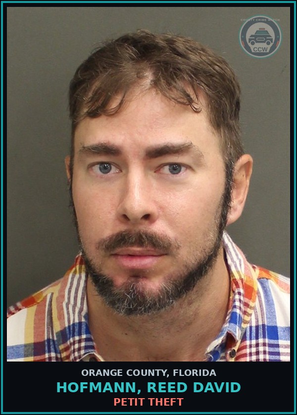 Booking mugshot of HOFMANN, REED DAVID in Orange County
