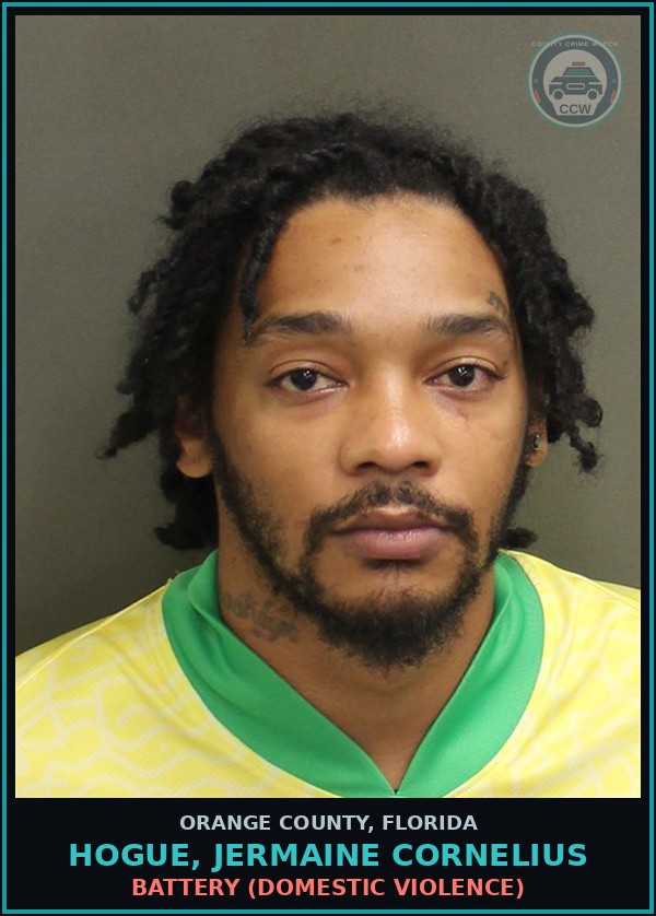 Booking mugshot of HOGUE, JERMAINE CORNELIUS in Orange County