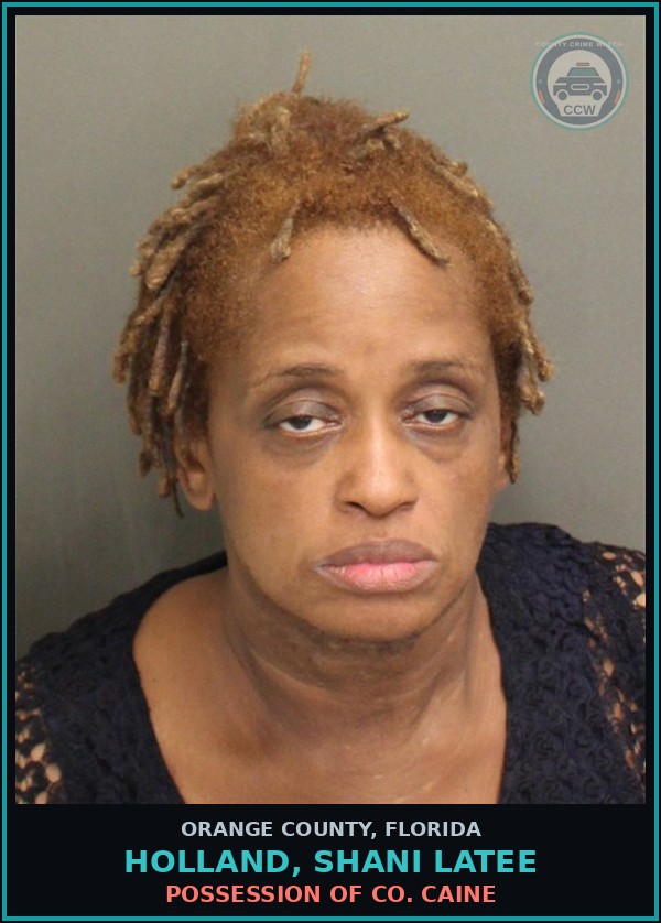 Booking mugshot of HOLLAND, SHANI LATEE in Orange County