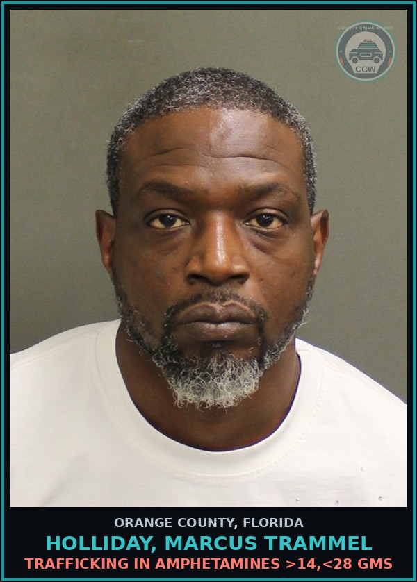 Booking mugshot of HOLLIDAY, MARCUS TRAMMEL in Orange County