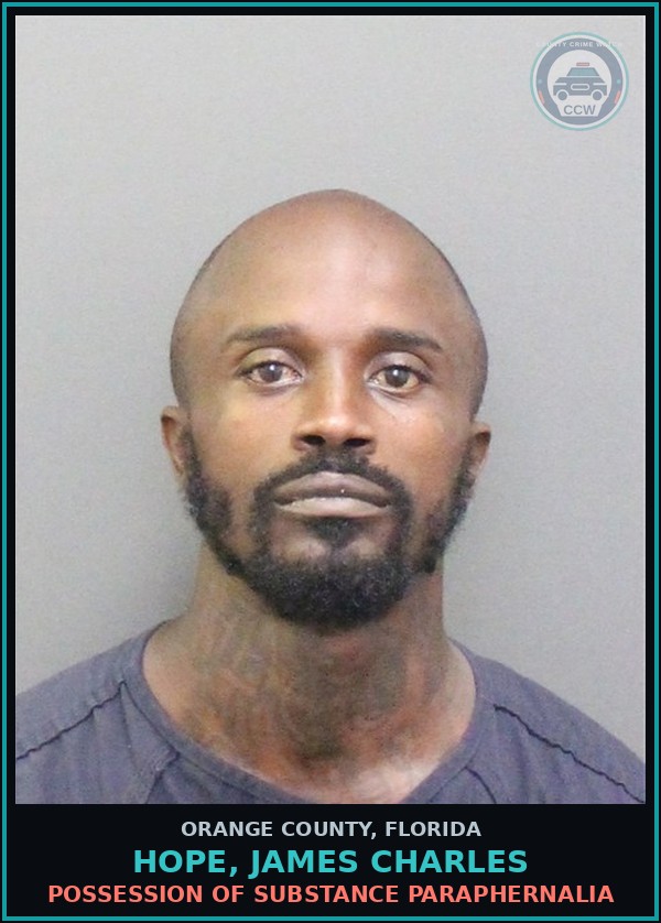 Booking mugshot of HOPE, JAMES CHARLES in Orange County