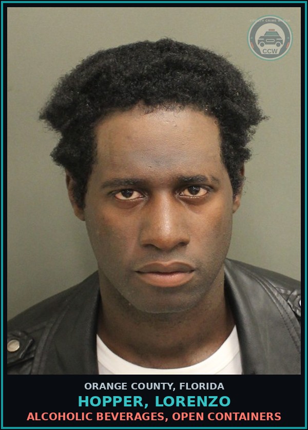 Booking mugshot of HOPPER, LORENZO in Orange County
