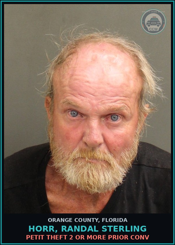Booking mugshot of HORR, RANDAL STERLING in Orange County