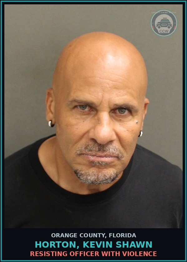 Booking mugshot of HORTON, KEVIN SHAWN in Orange County
