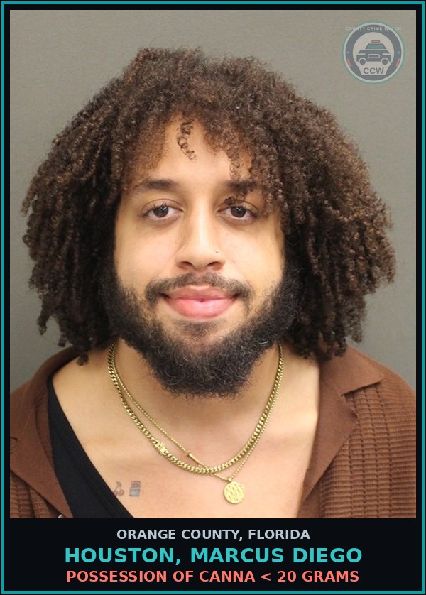 Booking mugshot of HOUSTON, MARCUS DIEGO in Orange County