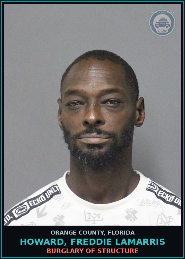Booking mugshot of HOWARD, FREDDIE LAMARRIS in Orange County