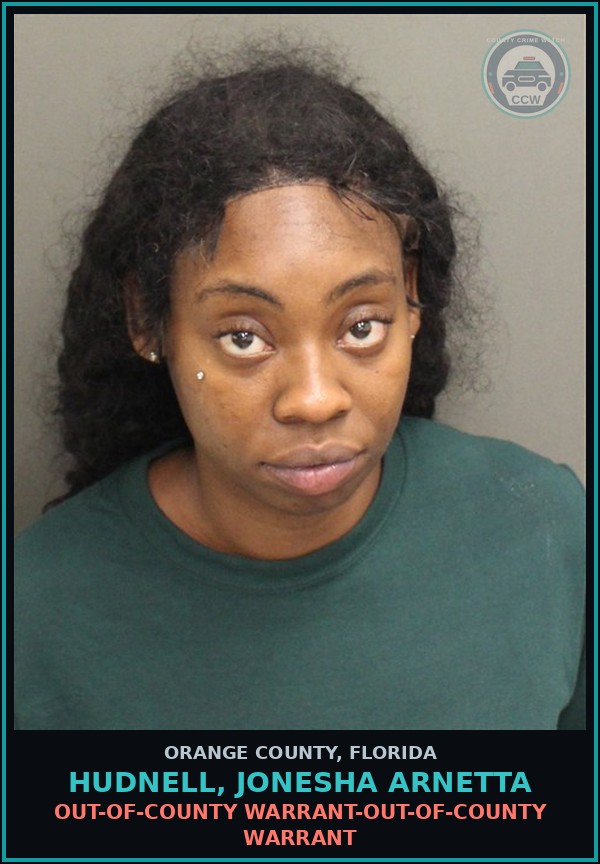 Booking mugshot of HUDNELL, JONESHA ARNETTA in Orange County