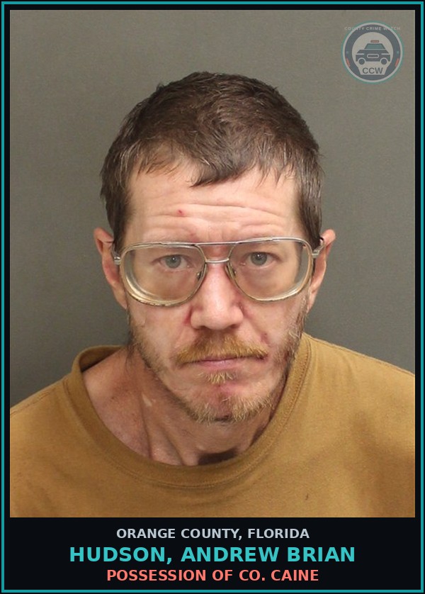 Booking mugshot of HUDSON, ANDREW BRIAN in Orange County