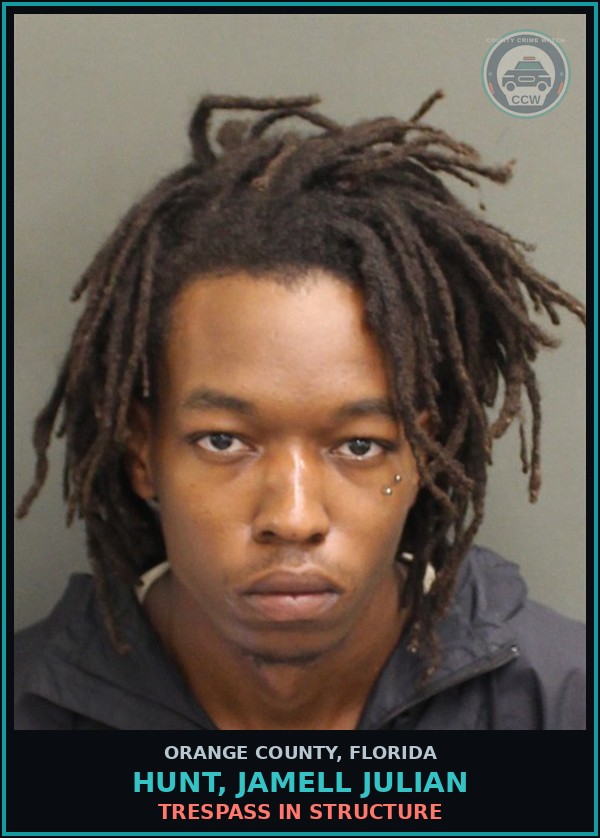 Booking mugshot of HUNT, JAMELL JULIAN in Orange County