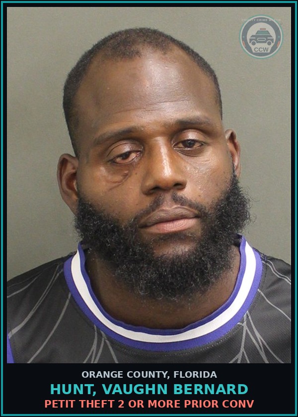 Booking mugshot of HUNT, VAUGHN BERNARD in Orange County