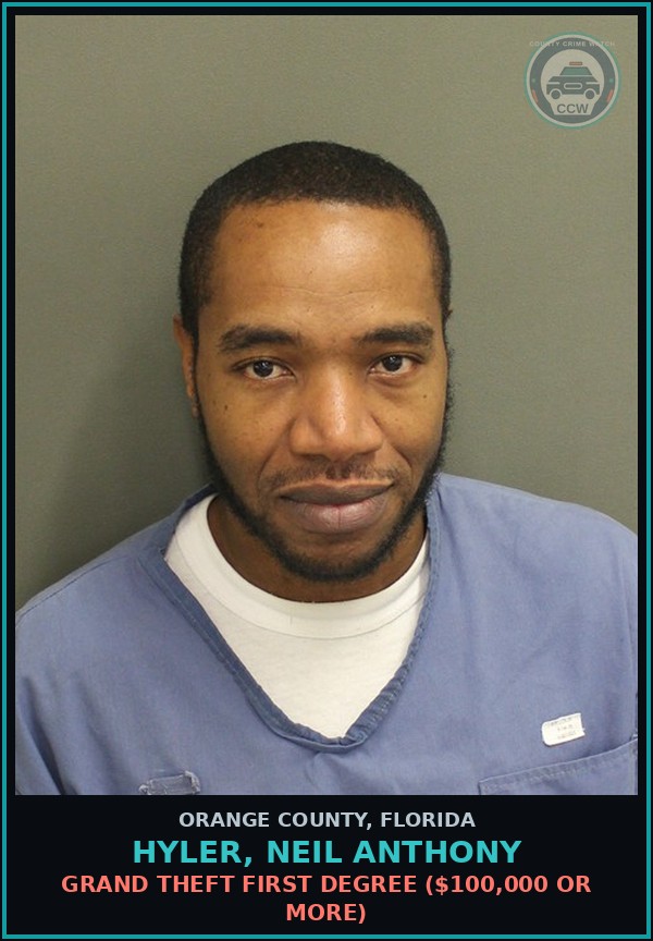 Booking mugshot of HYLER, NEIL ANTHONY in Orange County