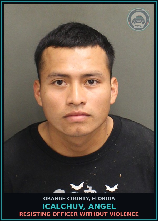 Booking mugshot of ICALCHUV, ANGEL in Orange County
