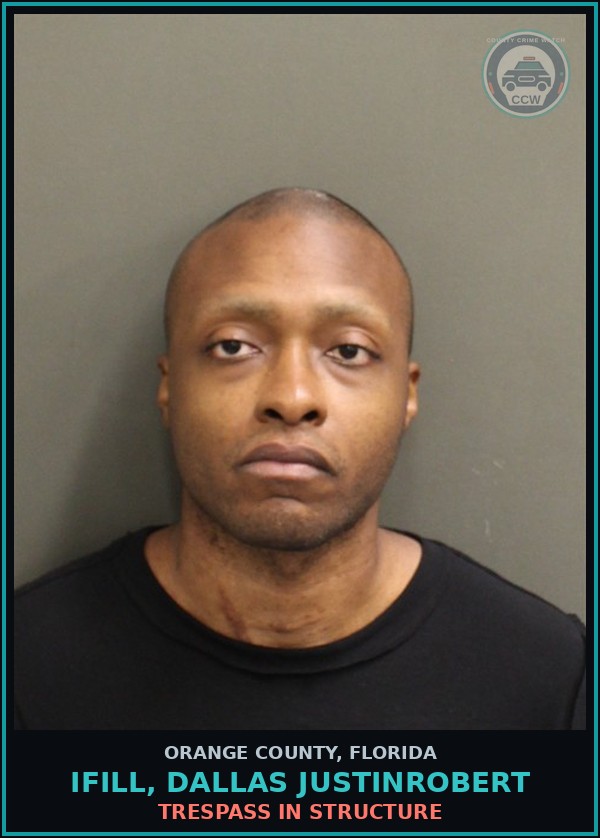 Booking mugshot of IFILL, DALLAS JUSTINROBERT in Orange County
